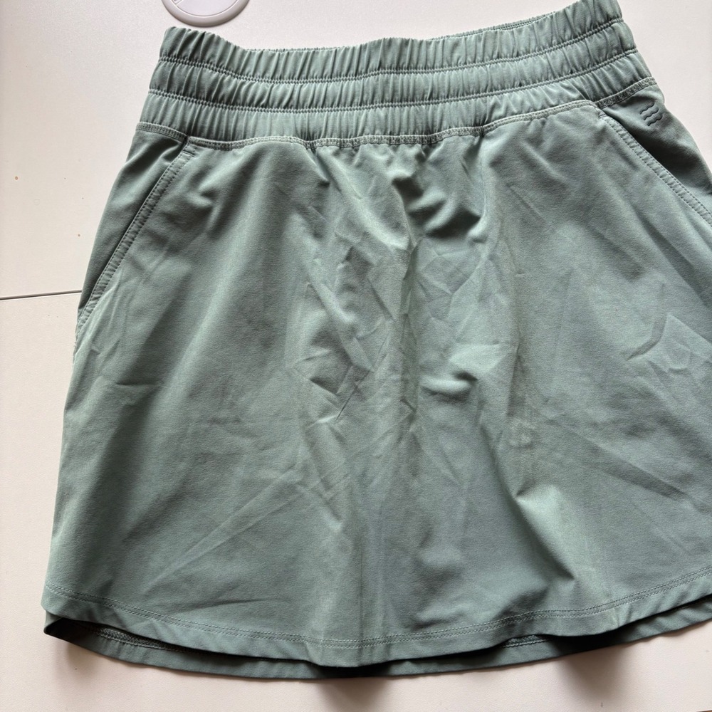 Free Fly Bamboo Skort Women XS Green Elastic Waist Active Hiking Skirt - Picture 2 of 7